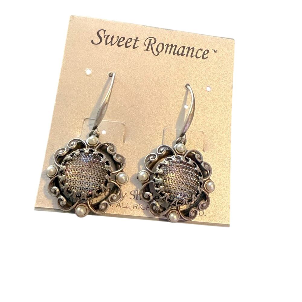 Sweet Romance Silver Tone Earrings NEW